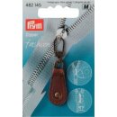 482145 Fashion-Zipper Lederimitat braun - KTE á 1 ST