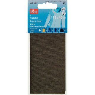 929399 Flickstoff CO (bügeln) 12 x 45 cm khaki - KTE á 0,054 M2