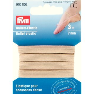 910106 Ballett-Elastic 7 mm beige - KTE á 3 M