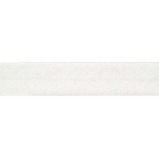 906710 Schrägband elastisch 40/20mm weiß - KAS á 25 M