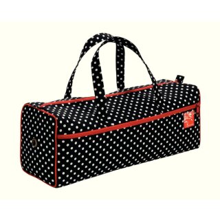 Abverkauf - 612211 Handarbeitstasche Polka Dots schwarz/weiß - ST á 1 St