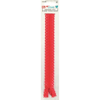 Abverkauf - 418209 Prym Love Reißverschluss S11 Deko 20cm rot - KTE á 1 St