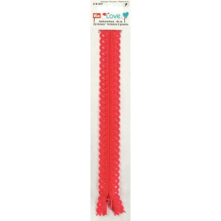 Abverkauf - 418409 Prym Love Reißverschluss S11 Deko 40cm rot - KTE á 1 St