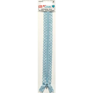 Abverkauf - 418413 Prym Love Reißverschluss S11 Deko 40cm hellblau - KTE á 1 St