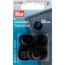 311600 Jackenknöpfe 20 mm schwarz - KTE á 8 ST