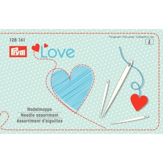 128161 Prym Love Nadelmappe 29 Näh- und Stopfnadeln mit Einfädler - KTE á 1 SET