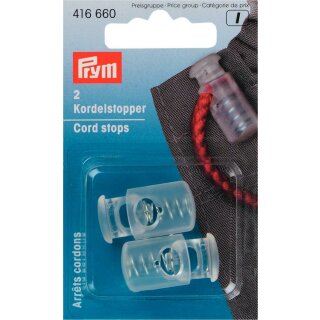 416660 Kordelstopper KST 1-Loch transparent - KTE á 2 ST