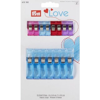 610182 Prym Love Stoff Clips 2,6 + 5,5 cm - KTE á 15 ST