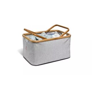 612054 Fold & Store Basket Canvas & Bamboo grau - ST á 1 ST