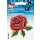 Abverkauf - 926494 Applikation Rose gestickt rot