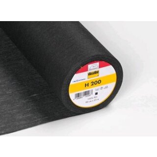 Bügeleinlage Softline H 200 schwarz Breite 90 cm Länge 25 m / Preis per m