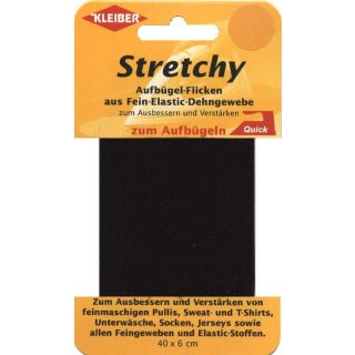 Stretchy-Bügel-Flick 40 cm x 6 cm / grau