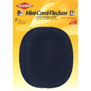 Fein-Cord-Flecken Mini 2x 11 cm x 8,5 cm / braun