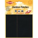 Outdoor-Patches 2x 6,5 cm x 12 cm / schwarz