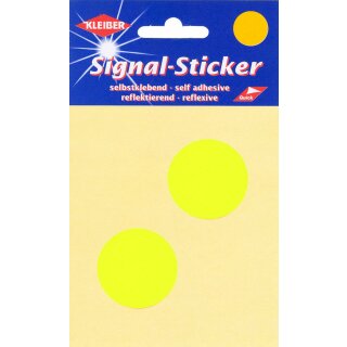 Signal-Sticker Punkte  2x Ø ca. 4 cm / silber