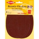 Besatz-Flecken oval 2x 11 cm x 8,5 cm / schwarz