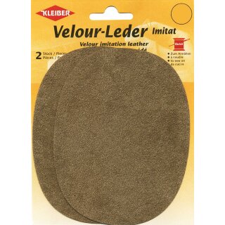 Velours-Leder-Imitat groß 2x 18,5 cm x 9,5 cm / dunkelblau