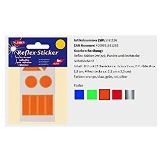 Reflex-Sticker Punkte orange