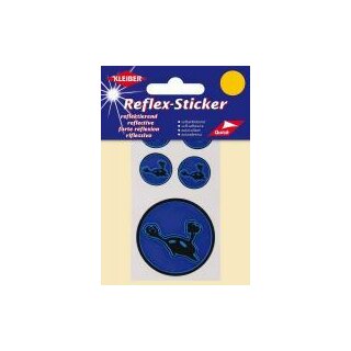 Reflex-Sticker Alien blau