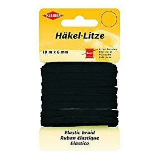 Häkel-Litze 6 mm x 10 m / schwarz