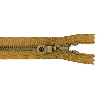 YKK - Metall antik gold teilbar 5mm 25 cm - Farbe:  570/palisander