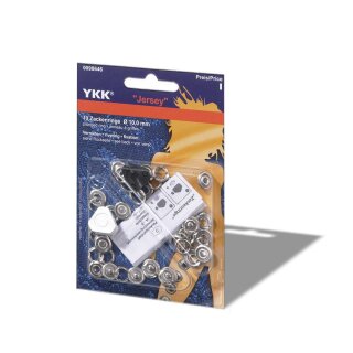 YKK 10 Zackenringe 10 mm silber Pack à 10 Stück