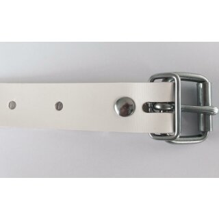 PVC-Schnallriemen 35 cm weiss Stangenriemen pro Stück