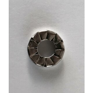 Rosetten für 4,8 mm Schrauben Messing vernickelt / Pack à 100 Stück