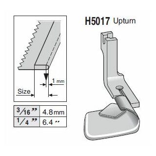 H5017-1/4 Suisei Upturn Top Stitch Feller Foot