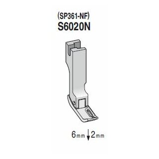 S6020N Suisei Hinged Foot <6mm | 2mm>, for Needle Feed