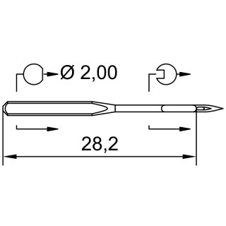 704626 - Schmetz - 02:651110 / 24X1 CF Nadeldicke: 110 / Preis pro Karte á 10 Nadeln