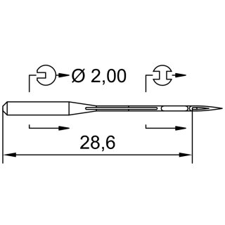 796844 - Schmetz - 03:32165 / 82X3 Nadeldicke: 65 / Preis pro Karte á 10 Nadeln