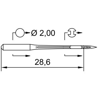 702404 - Schmetz - 03:361100 / B-27 Nadeldicke: 100 / Preis pro Karte á 10 Nadeln