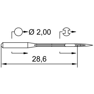 797174 - Schmetz - 03:69MA1120 / B-29 SPI Nadeldicke: 120 / Preis pro Karte á 10 Nadeln