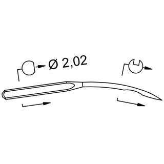 705994 - Schmetz - 05:56EB165 / UY 162 SAS Nadeldicke: 65 / Preis pro Karte á 10 Nadeln