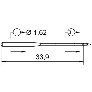 797724 - Schmetz - 10:05170 / 287 K Nadeldicke: 70 / Preis pro Karte á 10 Nadeln