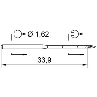 712084 - Schmetz - 13:22160 / 287 WK Nadeldicke: 60 / Preis pro Karte á 10 Nadeln