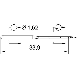 712794 - Schmetz - 13:801675 / DBXK5 SERV 6 Nadeldicke: 75 / Preis pro Karte á 10 Nadeln