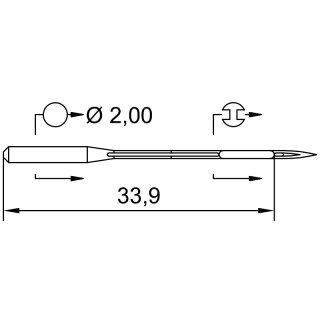 720554 - Schmetz - 18:58MA180 / 558 SPI Nadeldicke: 80 / Preis pro Karte á 10 Nadeln