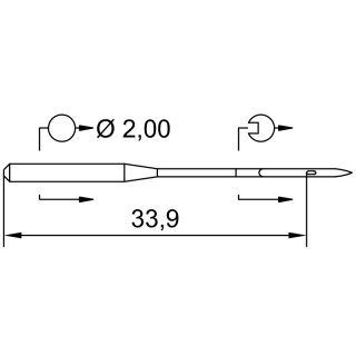 799354 - Schmetz - 19:211110 / 265-5 Nadeldicke: 110 / Preis pro Karte á 10 Nadeln / RESTBESTAND