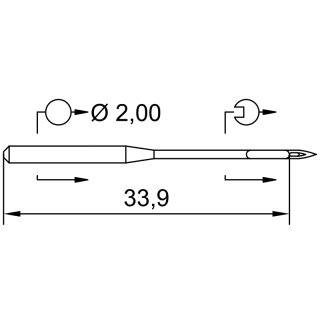 724694 - Schmetz - 19:25180 / 134 K Nadeldicke: 80 / Preis pro Karte á 10 Nadeln