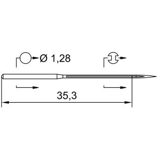 737424 - Schmetz - 23:65180 / 46X1 Nadeldicke: 80 / Preis pro Karte á 10 Nadeln