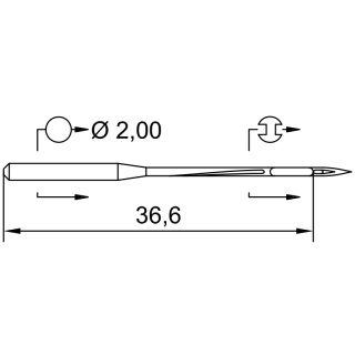 739514 - Schmetz - 26:25190 / 2055 Nadeldicke: 90 / RESTBESTAND  Preis pro Karte á 10 Nadeln