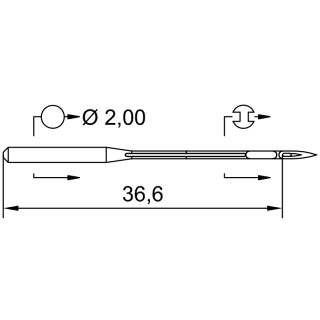 739644 - Schmetz - 26:301100 / B-64 Nadeldicke: 100 / Preis pro Karte á 10 Nadeln