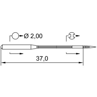 742494 - Schmetz - 27:50EB180 / 149X7 SES Nadeldicke: 80 / Preis pro Karte á 10 Nadeln