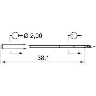 745294 - Schmetz - 32:01ME190 / 134-35 KK SD1 Nadeldicke: 90 / Preis pro Karte á 10 Nadeln