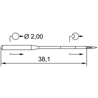 746014 - Schmetz - 32:101150 / 134-35 (R) Nadeldicke: 150 / Preis pro Karte á 10 Nadeln