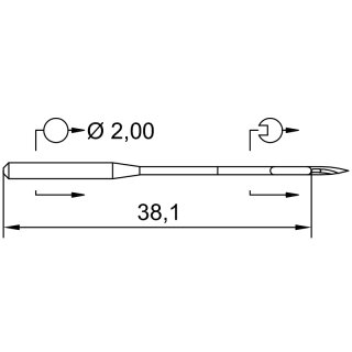 750434 - Schmetz - 32:10WL1120 / 134-35 PCR Nadeldicke: 120 / Preis pro Karte á 10 Nadeln