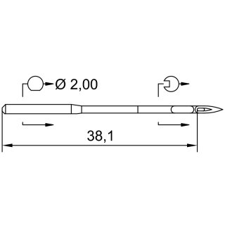 751144 - Schmetz - 32:12ME17130 / 134-35 FL SD1 SERV 7 Nadeldicke: 130 / Preis pro Karte á 10 Nadeln