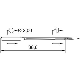 752454 - Schmetz - 33:20DB1130 / 3550 Nadeldicke: 130 / Preis pro Karte á 10 Nadeln